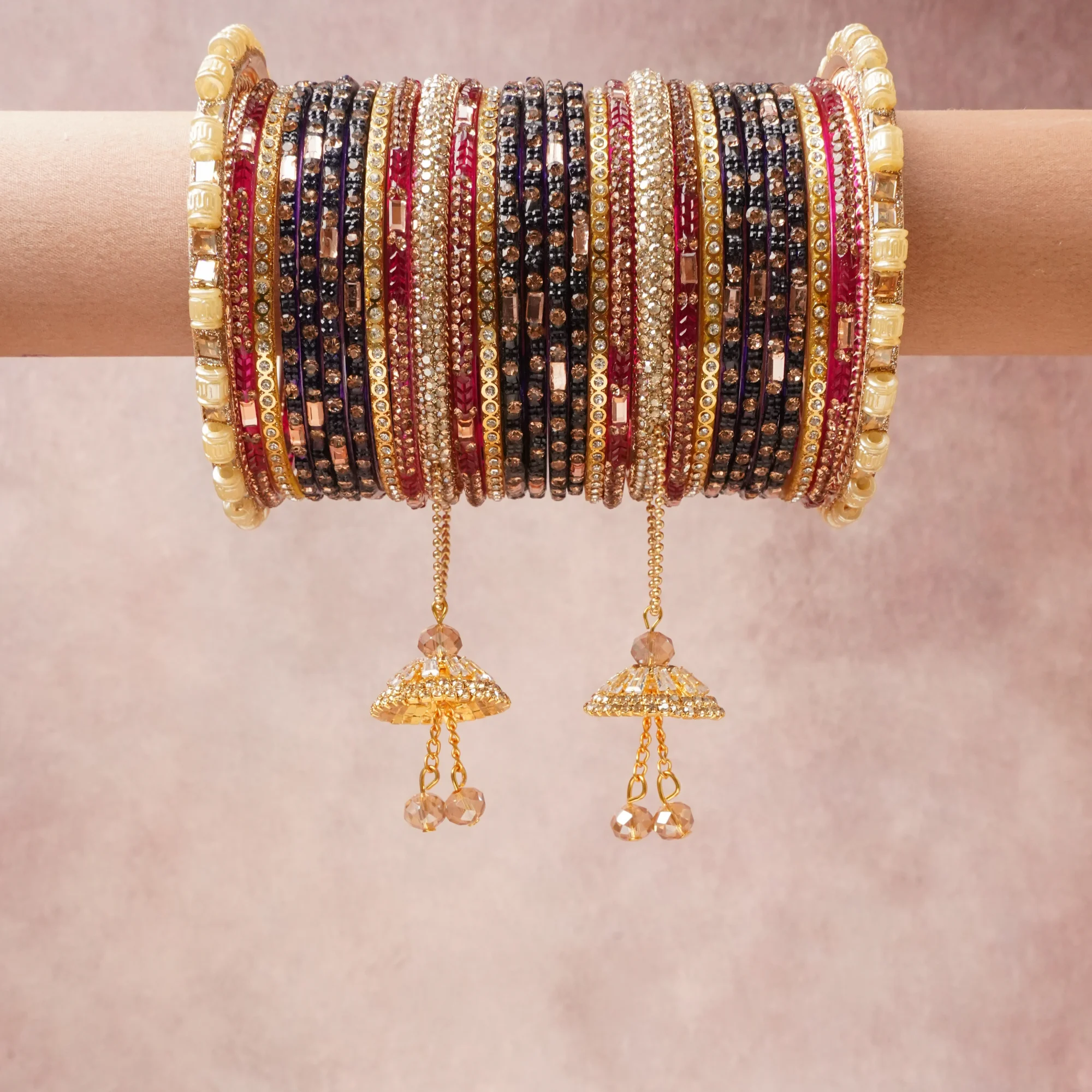 A grounding Navy Blue forms the heart of the set, while touches of Red, Antique Gold add charm.

A thoughtful composition of Glass, Gold-toned Metal, Rhinestone, Faux Pearl, Faceted Glass, designed to feel complete without being heavy.
Each element layers seamlessly, creating a look that is refined, wearable and quietly striking.